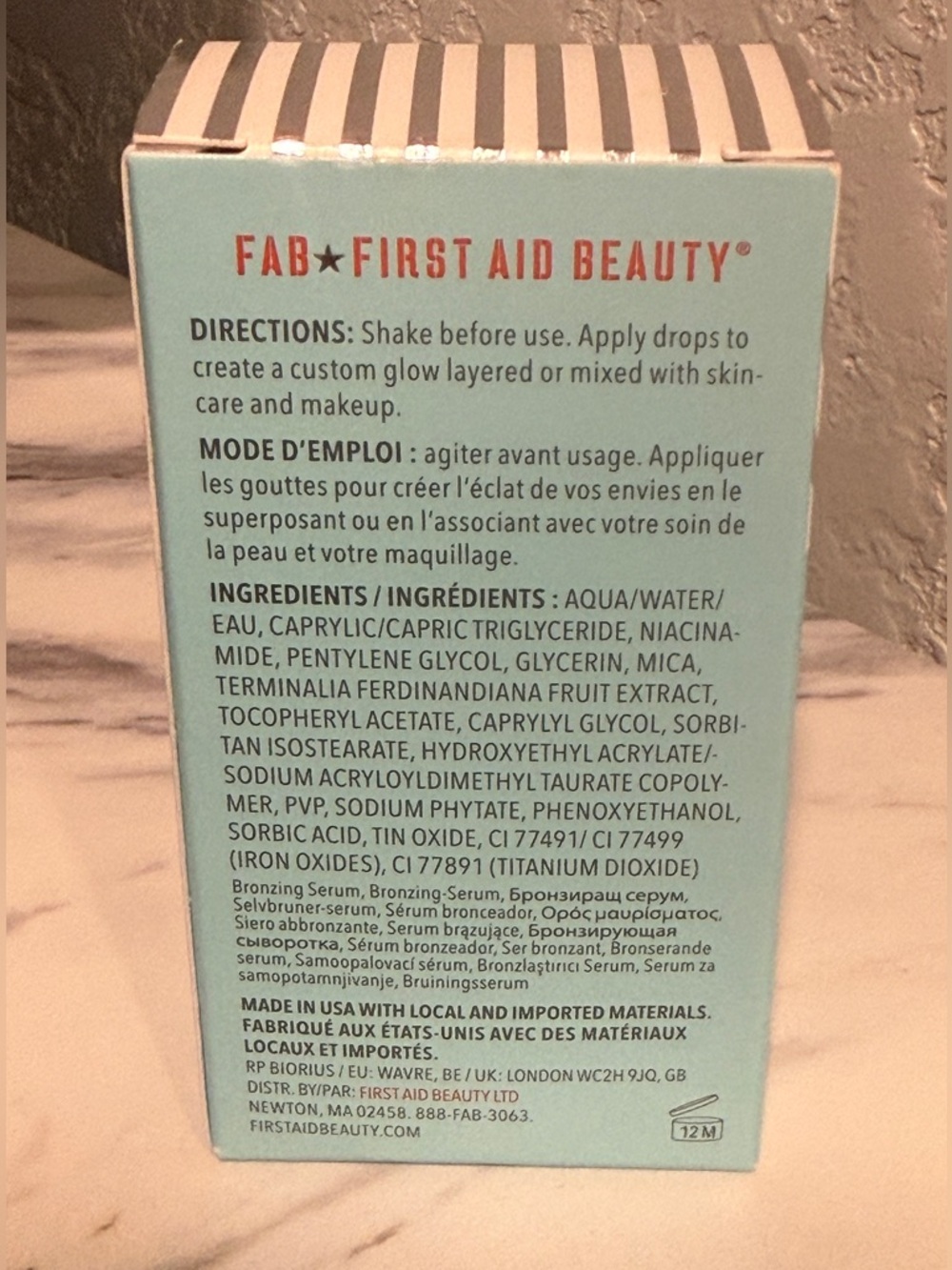 First Aid Beauty Bronze + Glow Drops Niacinamide 30ml NIB Radiant Bronzing - Picture 7 of 8